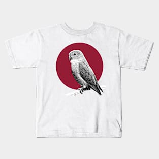 Monochrome parrot Kids T-Shirt